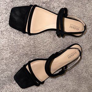 Alfani Womens Paulina Slingback Sand Black Suede 9.5M